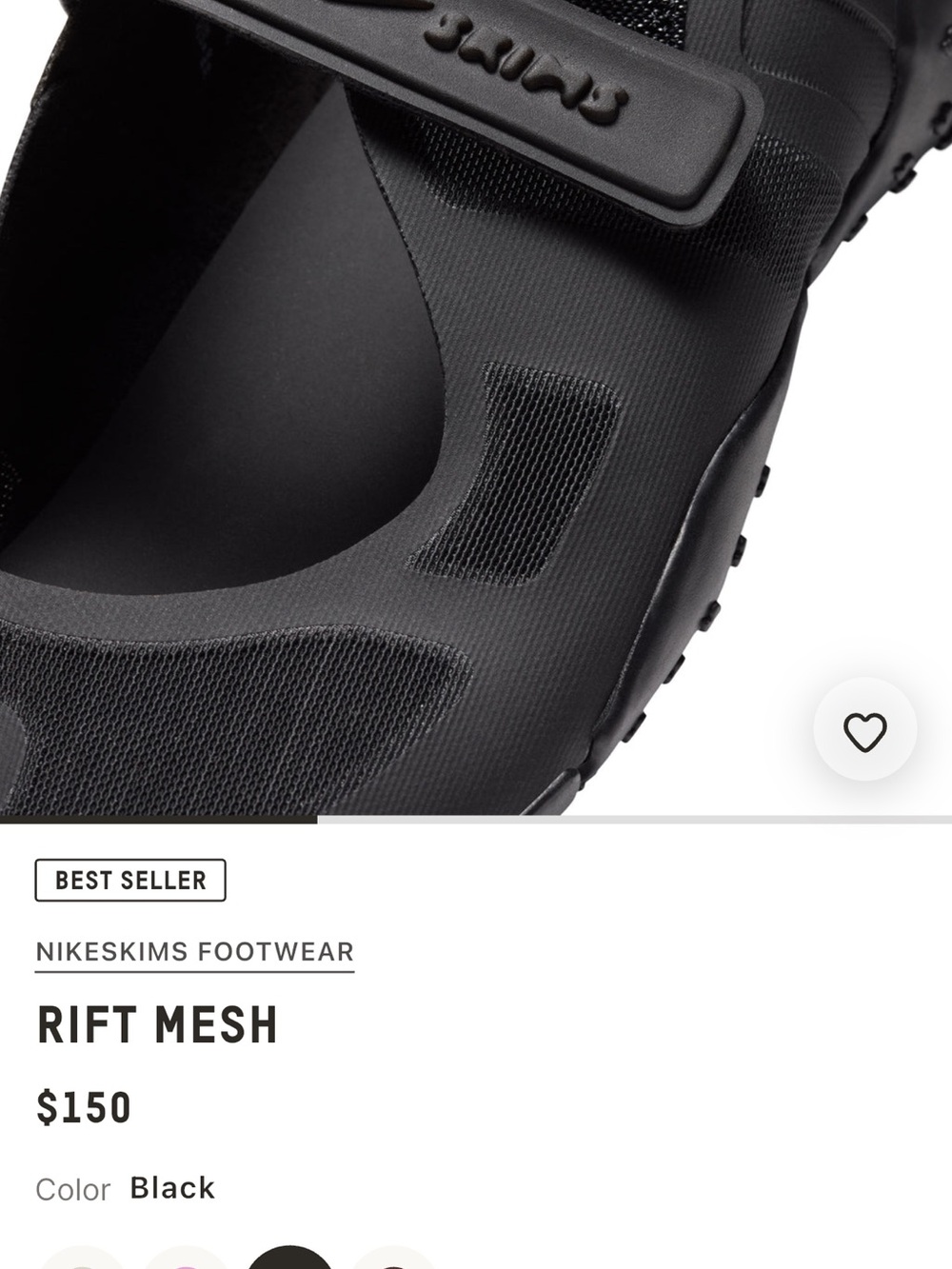 SKIMS Rift Mesh Split-Toe Sandal - Black - Picture 5 of 5